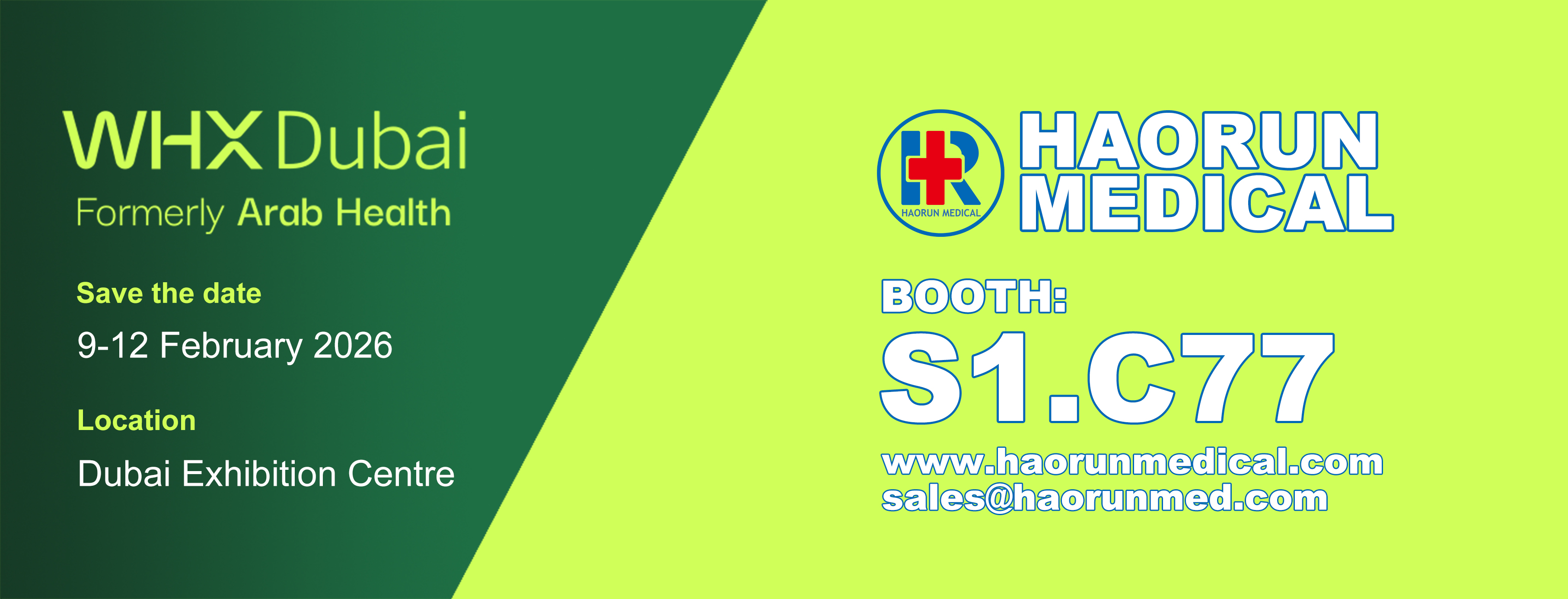 Haorun medical,2026DUBAI WHX Exhibition Imbition