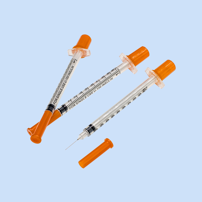 Disposable insulin syringe